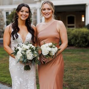 BHLDN Dylan Satin Charmeuse Dress - Dune FLASH SALE